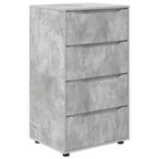 Armadi di Stoccaggio Grigio cemento 60 x 48 x 105 cm