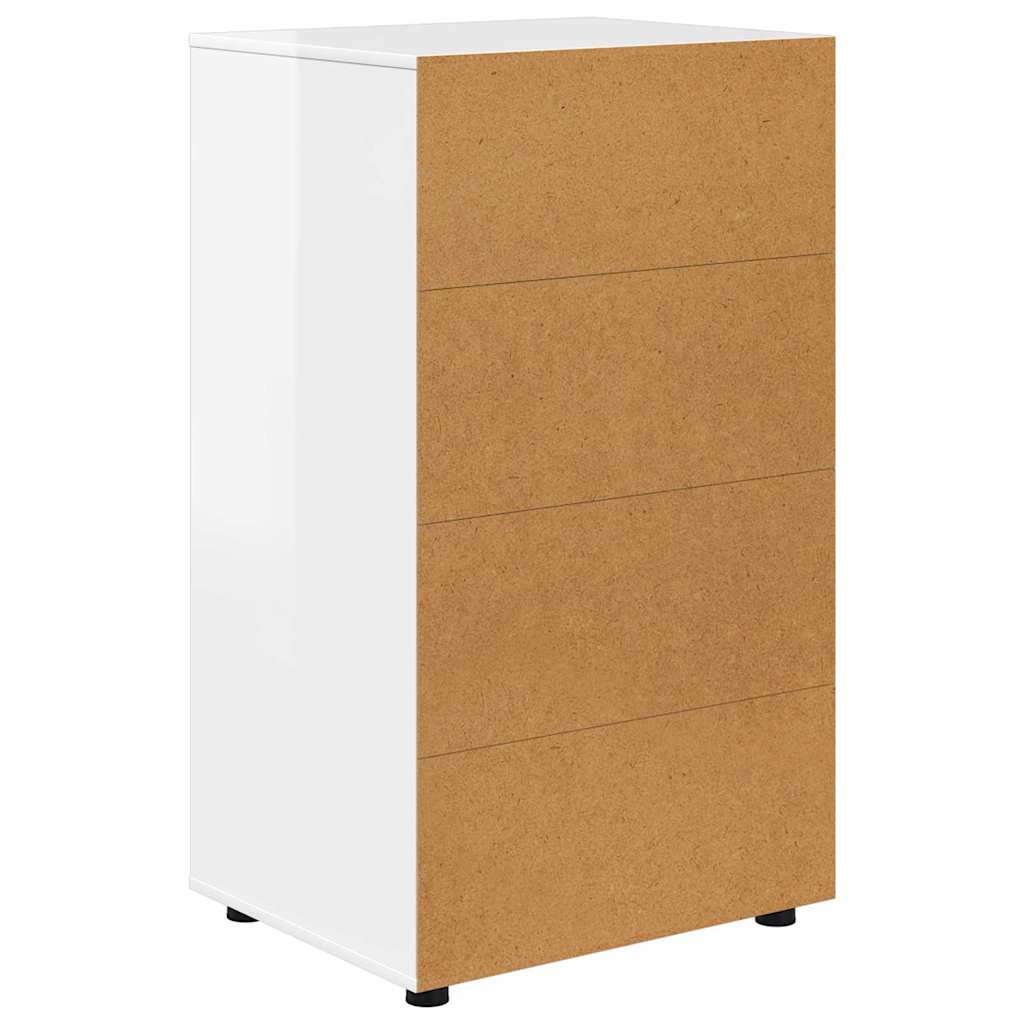 Armadi di Stoccaggio Bianco Lucido 60 x 48 x 105 cm