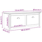 Panchina per corridoio BODO Marrone miele 118 x 40 x 50 cm