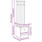 Armadio per corridoio BODO Marrone miele 50 x 40 x 156,7 cm