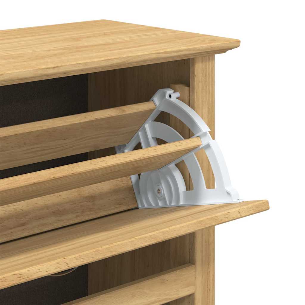 Scarpiera BODO Marrone miele 80 x 35 x 118 cm Legno multistrato