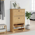Scarpiera BODO Marrone miele 80 x 35 x 118 cm Legno multistrato