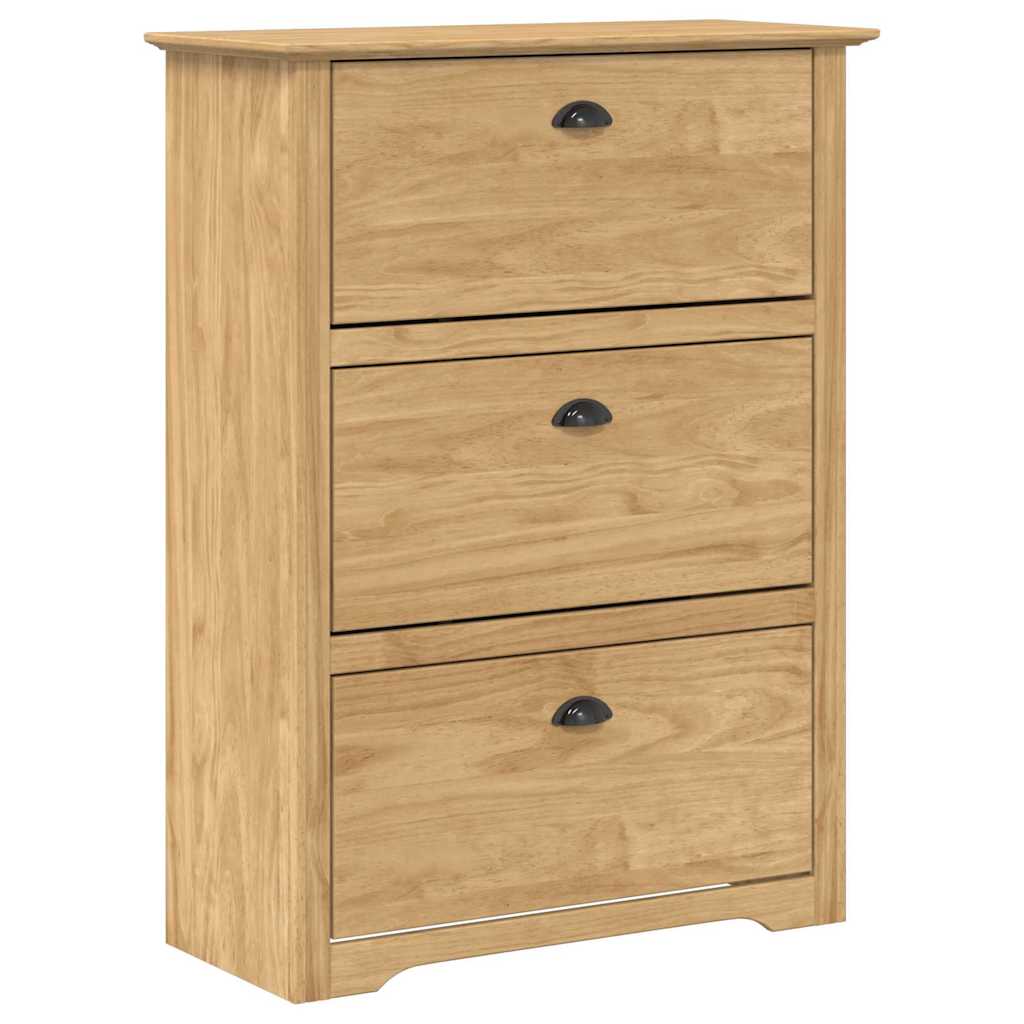 Scarpiera BODO Marrone miele 80 x 35 x 118 cm Legno multistrato