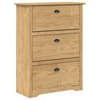 Scarpiera BODO Marrone miele 80 x 35 x 118 cm Legno multistrato
