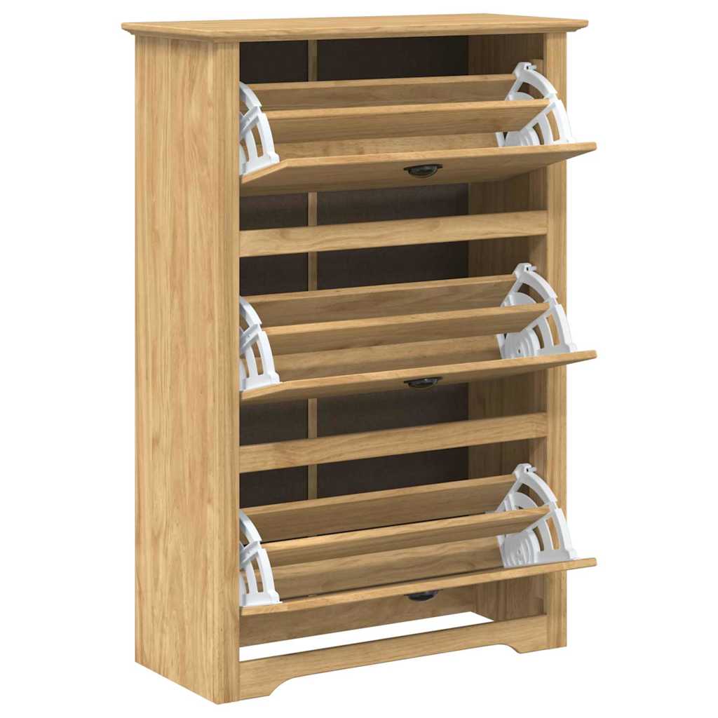 Scarpiera BODO Marrone miele 80 x 35 x 118 cm Legno multistrato