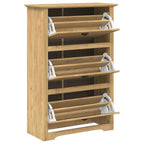 Scarpiera BODO Marrone miele 80 x 35 x 118 cm Legno multistrato