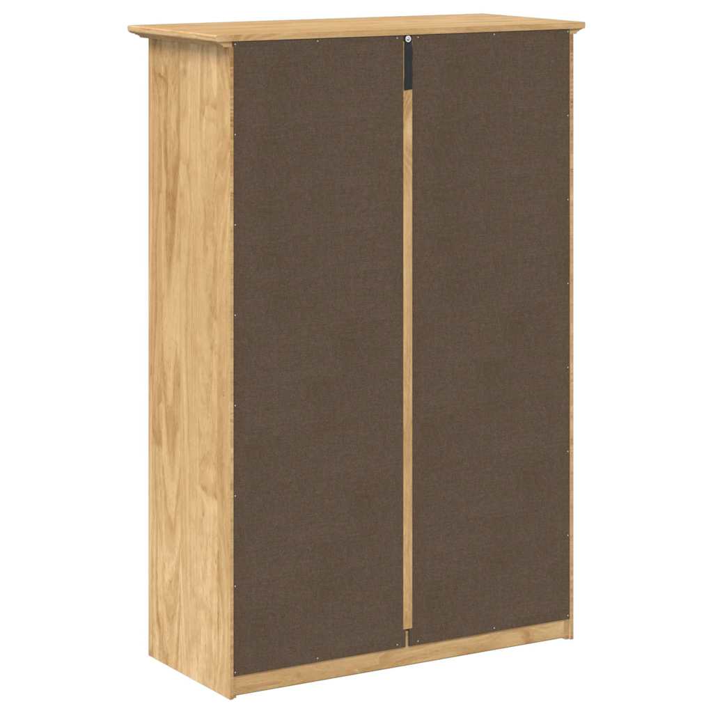 Scarpiera BODO Marrone miele 80 x 35 x 118 cm Legno multistrato
