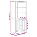 Libreria BODO Marrone miele 82 x 40 x 173 cm Legno multistrato