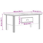 Tavolino da salotto BODO Marrone miele 100 x 55 x 45,8 cm