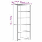 Libreria BODO Marrone miele 82 x 40 x 173 cm Legno multistrato
