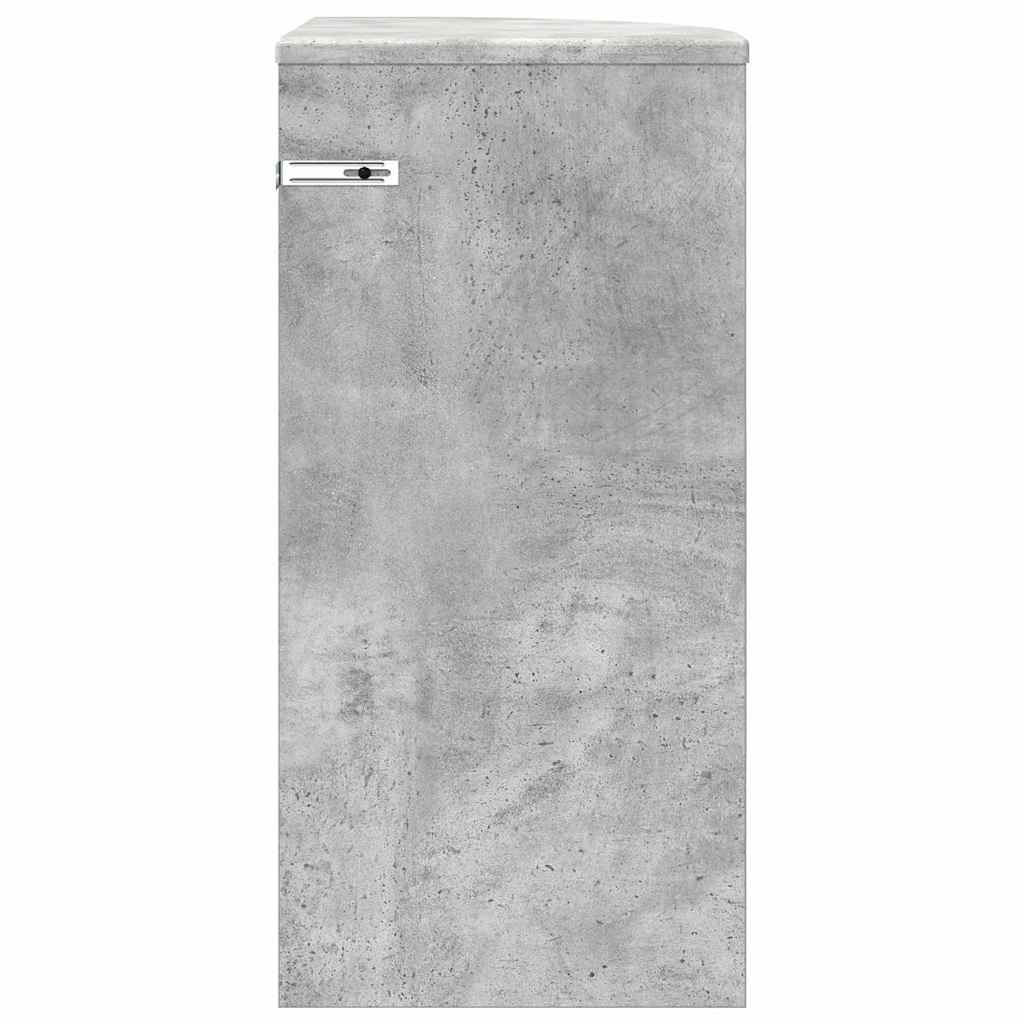 Tavolino Grigio cemento 29,6 x 29,6 x 60 cm Legno multistrato