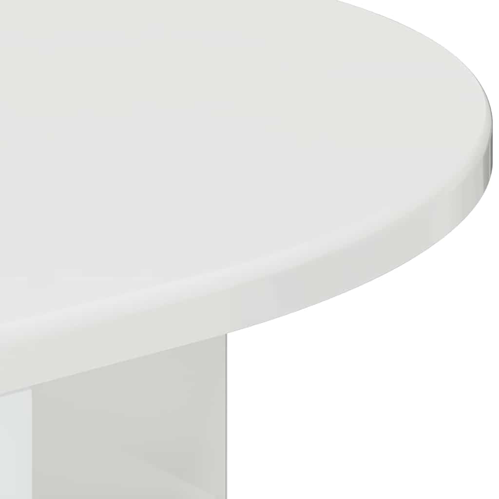 Tavolino Bianco Lucido 29,6 x 29,6 x 60 cm Legno multistrato