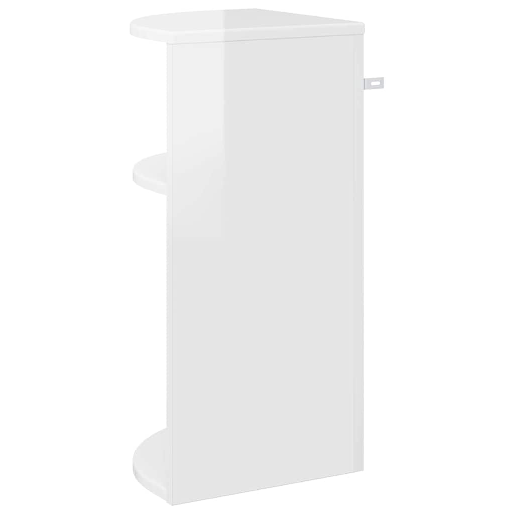 Tavolino Bianco Lucido 29,6 x 29,6 x 60 cm Legno multistrato