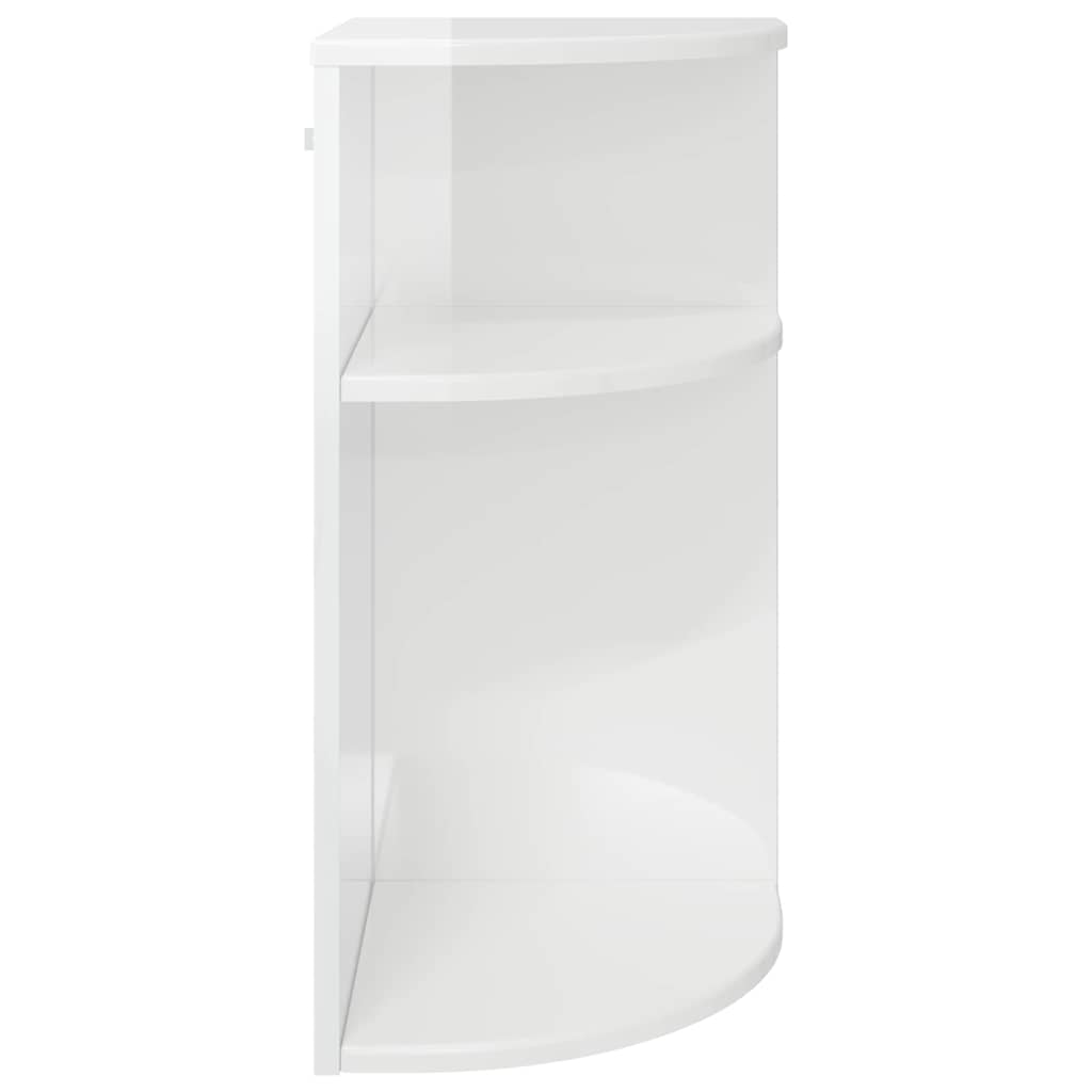 Tavolino Bianco Lucido 29,6 x 29,6 x 60 cm Legno multistrato