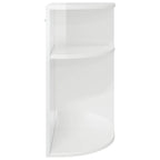 Tavolino Bianco Lucido 29,6 x 29,6 x 60 cm Legno multistrato