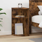 Tavolino Rovere fumé 29,6 x 29,6 x 60 cm Legno multistrato