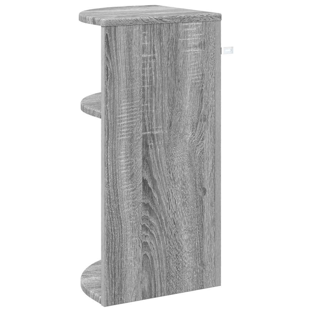 Tavolino Grigio Sonoma 29,6 x 29,6 x 60 cm Legno multistrato