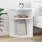 Tavolino Bianco Lucido 39,7 x 39,7 x 60 cm Legno multistrato