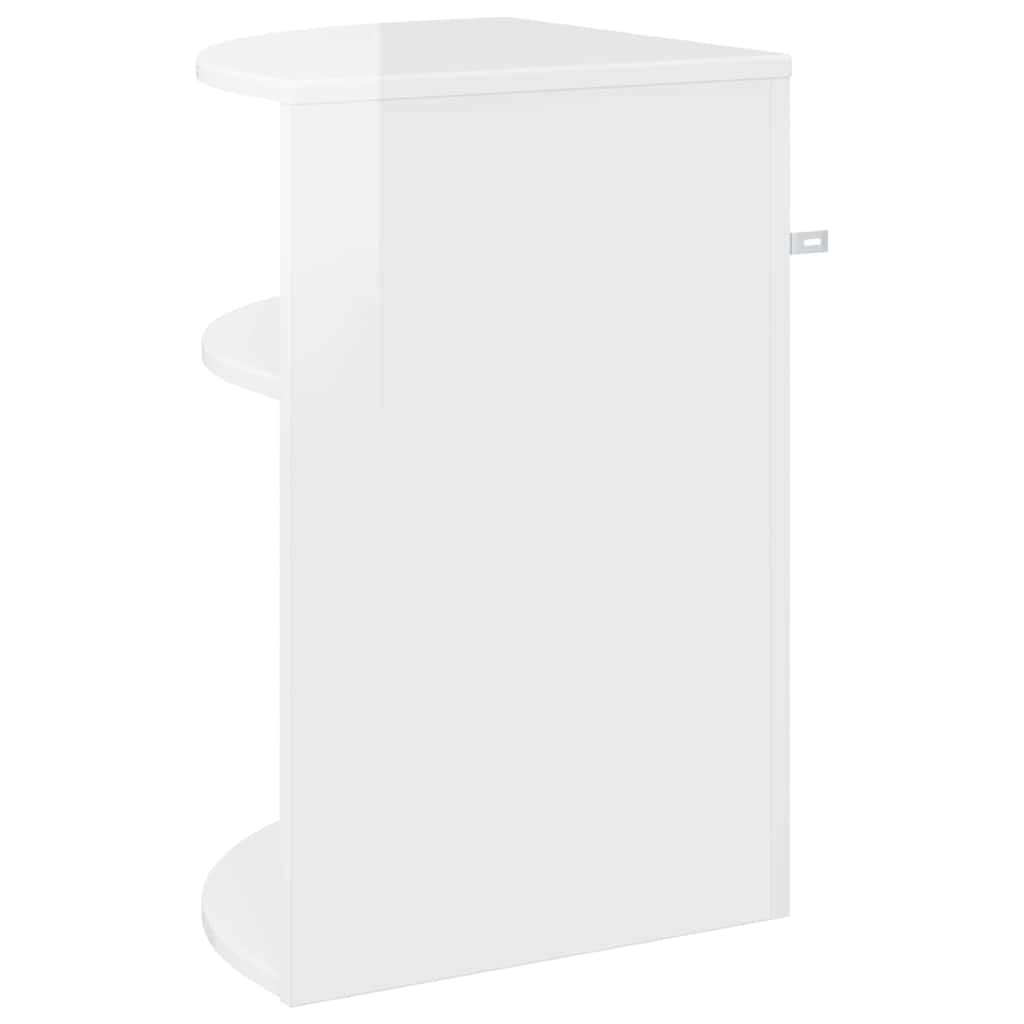 Tavolino Bianco Lucido 39,7 x 39,7 x 60 cm Legno multistrato