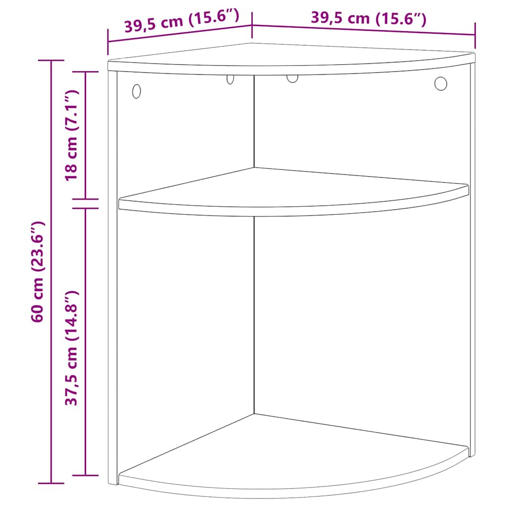 Tavolino Bianco Lucido 39,7 x 39,7 x 60 cm Legno multistrato