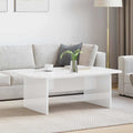 Tavolino da salotto Bianco Lucido 93 x 53 x 33 cm