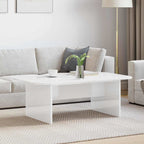 Tavolino da salotto Bianco Lucido 93 x 53 x 33 cm