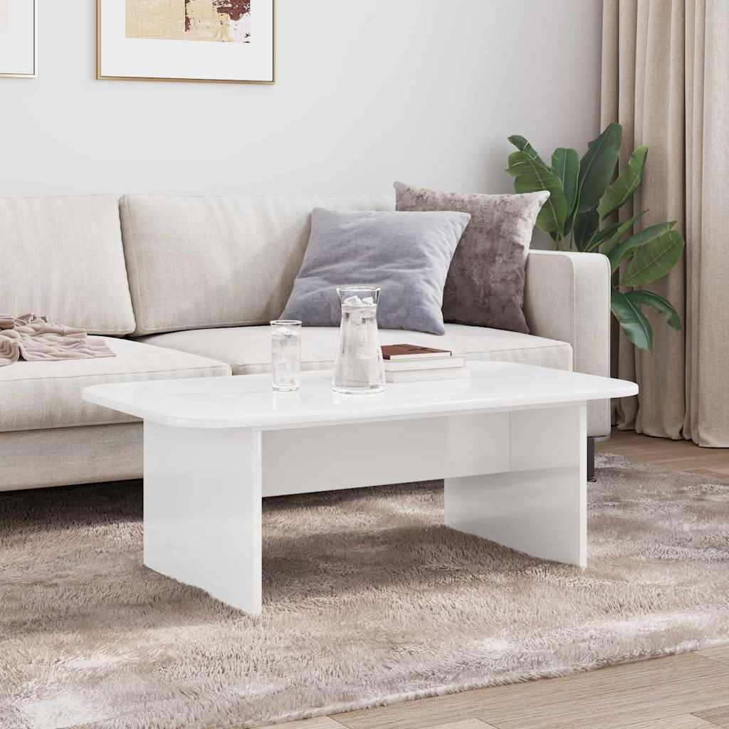 Tavolino da salotto Bianco Lucido 93 x 53 x 33 cm