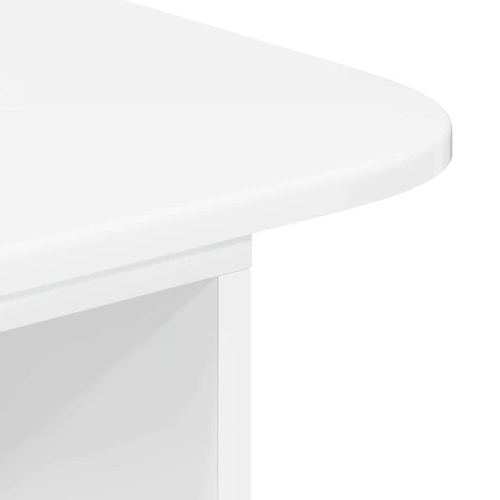 Tavolo consolle Bianco Lucido 93 x 40 x 75 cm Legno multistrato