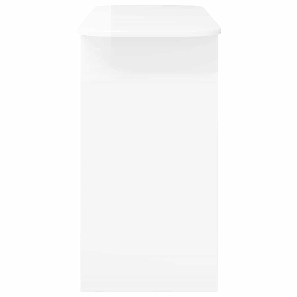 Tavolo consolle Bianco Lucido 93 x 40 x 75 cm Legno multistrato