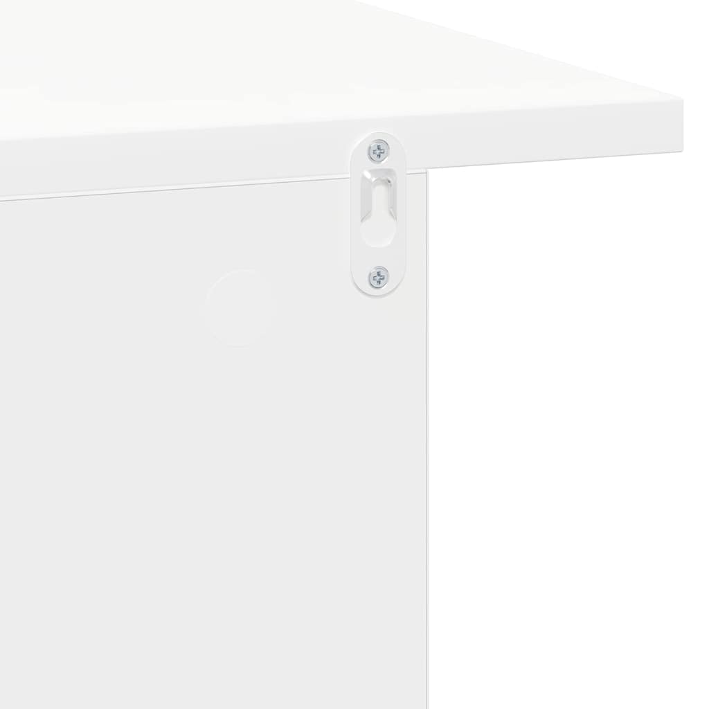 Comodino Bianco 40 x 30 x 25 cm Legno multistrato