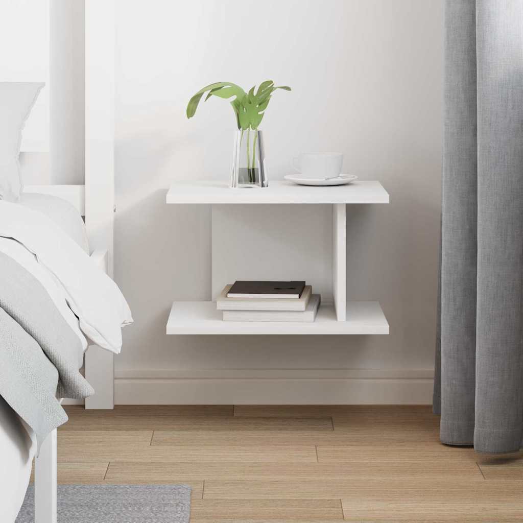 Comodino Bianco 40 x 30 x 25 cm Legno multistrato