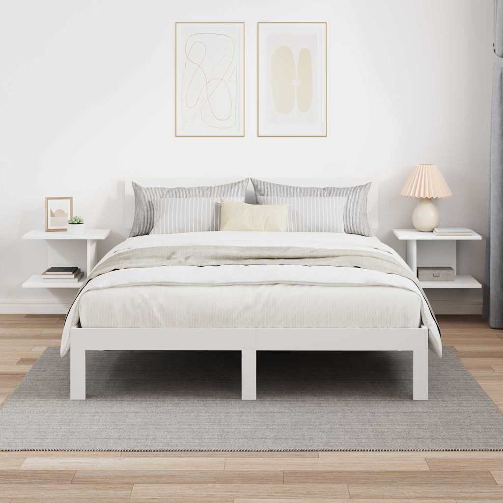 Comodino 2 pcs Bianco 40 x 30 x 25 cm Legno multistrato
