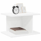 Comodino 2 pcs Bianco 40 x 30 x 25 cm Legno multistrato
