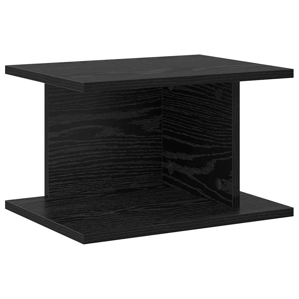 Comodino Rovere Nero 40 x 30 x 25 cm Legno multistrato