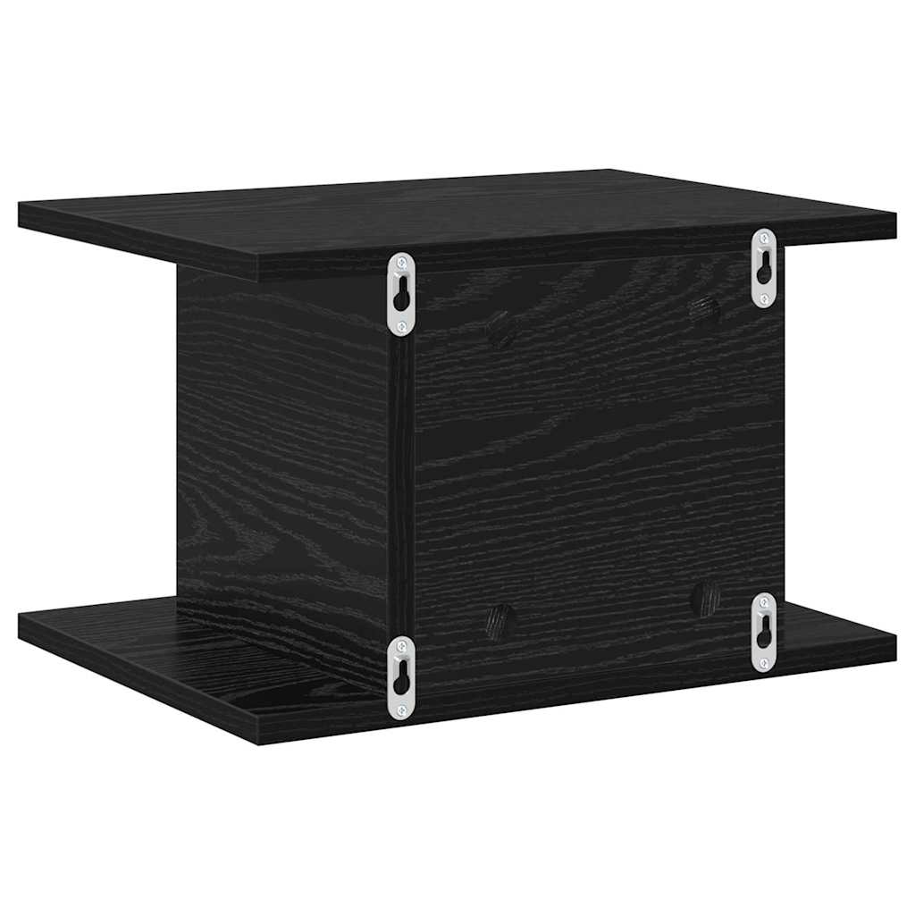 Comodino Rovere Nero 40 x 30 x 25 cm Legno multistrato