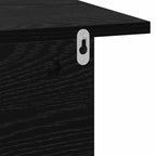 Comodino 2 pcs Rovere Nero 40 x 30 x 25 cm Legno multistrato