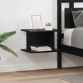 Comodino 2 pcs Rovere Nero 40 x 30 x 25 cm Legno multistrato