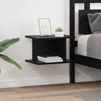 Comodino 2 pcs Rovere Nero 40 x 30 x 25 cm Legno multistrato