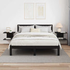 Comodino 2 pcs Rovere Nero 40 x 30 x 25 cm Legno multistrato