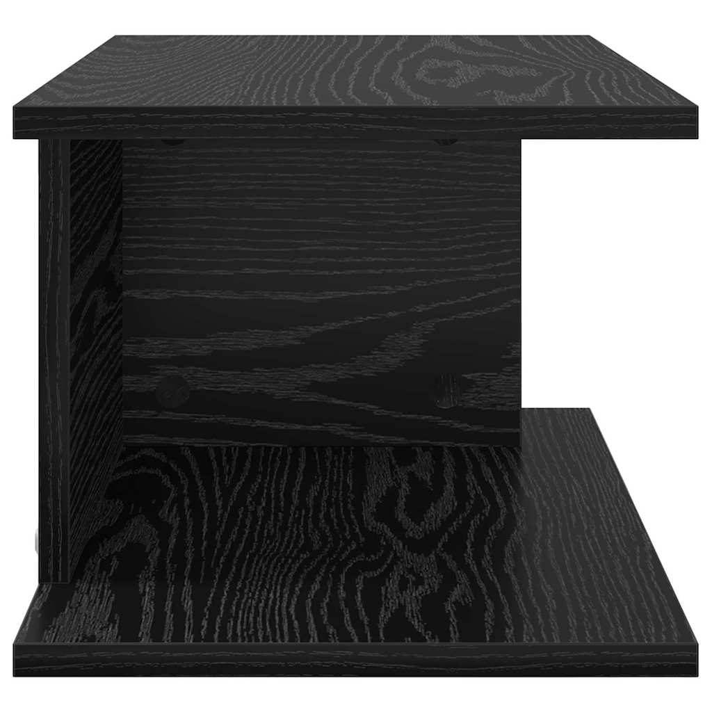 Comodino 2 pcs Rovere Nero 40 x 30 x 25 cm Legno multistrato