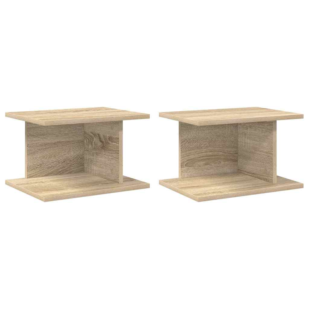 Comodino 2 pcs Rovere Sonoma 40 x 30 x 25 cm Legno multistrato