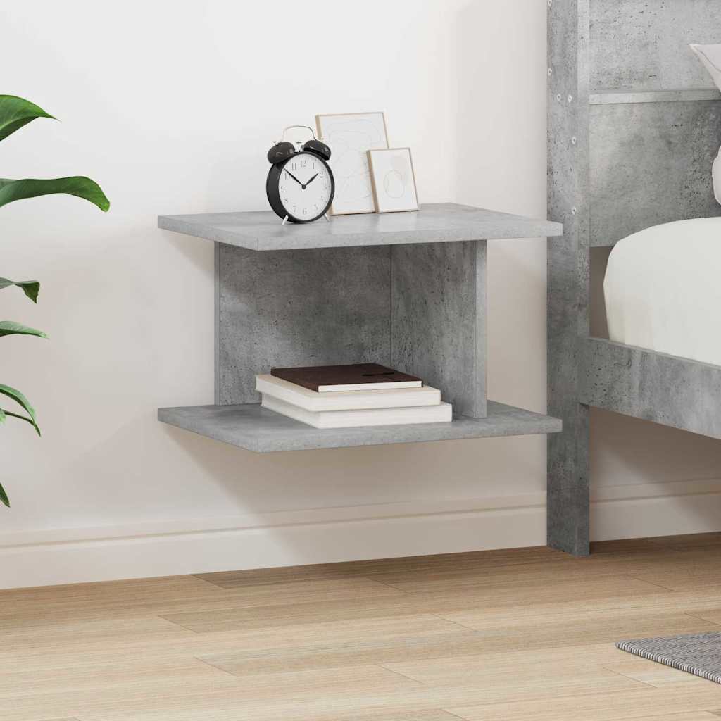 Comodino Grigio cemento 40 x 30 x 25 cm Legno multistrato