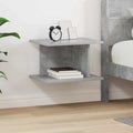 Comodino Grigio cemento 40 x 30 x 25 cm Legno multistrato