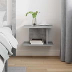 Comodino Grigio cemento 40 x 30 x 25 cm Legno multistrato