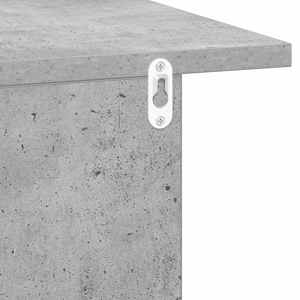 Comodino 2 pcs Grigio cemento 40 x 30 x 25 cm Legno multistrato