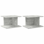 Comodino 2 pcs Grigio cemento 40 x 30 x 25 cm Legno multistrato