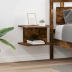 Comodino 2 pcs Rovere fumé 40 x 30 x 25 cm Legno multistrato