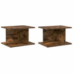 Comodino 2 pcs Rovere fumé 40 x 30 x 25 cm Legno multistrato