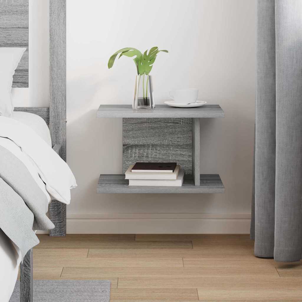 Comodino Grigio Sonoma 40 x 30 x 25 cm Legno multistrato