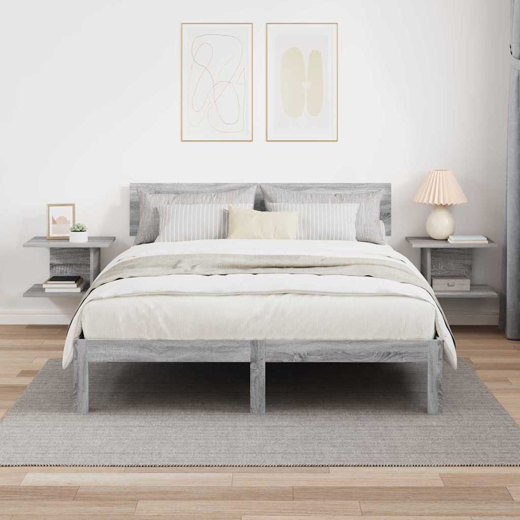 Comodino 2 pcs Grigio Sonoma 40 x 30 x 25 cm Legno multistrato